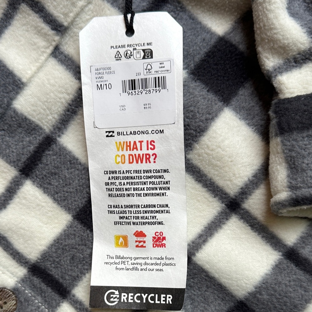 Billabong Fleece Flannel Shacket - Picture 6 of 8